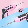 thumbnail image 4 of BIELMEIER Pink 4V Rechargeable Power Screwdrivers 1.5Ah, 250 RPM, 27 Pieces, 4 of 6