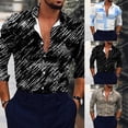 thumbnail image 4 of Mens Printed Long Sleeve Muscle Band Collar Button Down Shirt Party T Dress Up, 4 of 8