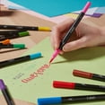 thumbnail image 6 of BIC Intensity 2-in-1 Dual Tip Felt Pens, Fine Tip and Flexible Brush, Assorted Colors, 12 Count, 6 of 8