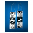 thumbnail image 5 of S/2 Noel & Joy Christmas Wooden Signs Black & White Snowflake Checkered Plaid Holiday Decorations Modern Falala Collection (S/2 Noel & Joy Black & White Signs), 5 of 9