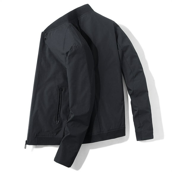 OmicGot Summer Men Gray Jacket Business Jacket Clothing Brand Men's Fashion Collar Thin Solid Bomber Jacket Top Size 4XL
