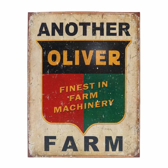Oliver "Another Farm" Tin Vintage Style Sign, 12in x 16in, DE-Tin1775
