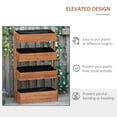 thumbnail image 5 of Outsunny Vertical Garden Planter, Wooden 4 Tier Planter Box, Self-Draining with Non-Woven Fabric for Outdoor Flowers, Vegetables and Herbs, Orange, 5 of 9