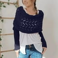 thumbnail image 1 of Soki Knitted Cable Wrap Shawl with Sleeves, Multifunctional Scarf, 1 of 4