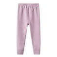 thumbnail image 2 of Hurxie 2025 Girls Lounge Pants Cute Long Pants Warm Thermal Pants Purple 15-16, 2 of 3