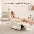 thumbnail image 5 of Adult Sherpa Nursery Power Swivel and USB Charging Recliners with 2 Removable Pillows, Beige, 5 of 10