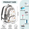 thumbnail image 5 of Princess and Carriage White Pattern Cute School Backpack Bag with Padded Back and Adjustable Shoulder Straps 16.9 X 12.6 X 5.9 Inches, 5 of 5