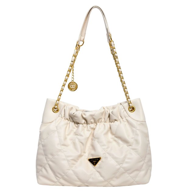 Bolso pequeño con cadena de diamantes estilo Chanel para mujer, nuevo bolso de mano de color liso a la moda 2025, bolso de mano informal de gran capacidad para llevar debajo del brazo.