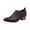 13#Brown, variant on Women's Chunky Low Heel Ankle Booties Fashion V Cut Stacked Low Heeled Booties Comfortable Slip on Pointed Toe Casual Dress Pumps
