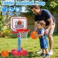 thumbnail image 4 of Set de canasta de baloncesto y pelota en T Tsomtto 4 en 1 para niños de 1 a 3 años, 4 of 6