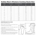 thumbnail image 2 of Rollda Cowboy Boots for Men Western Boots Men's Square Toe Chunky Heel Mid-Calf Boots Classic Embroidered Pull On Boots, 2 of 7
