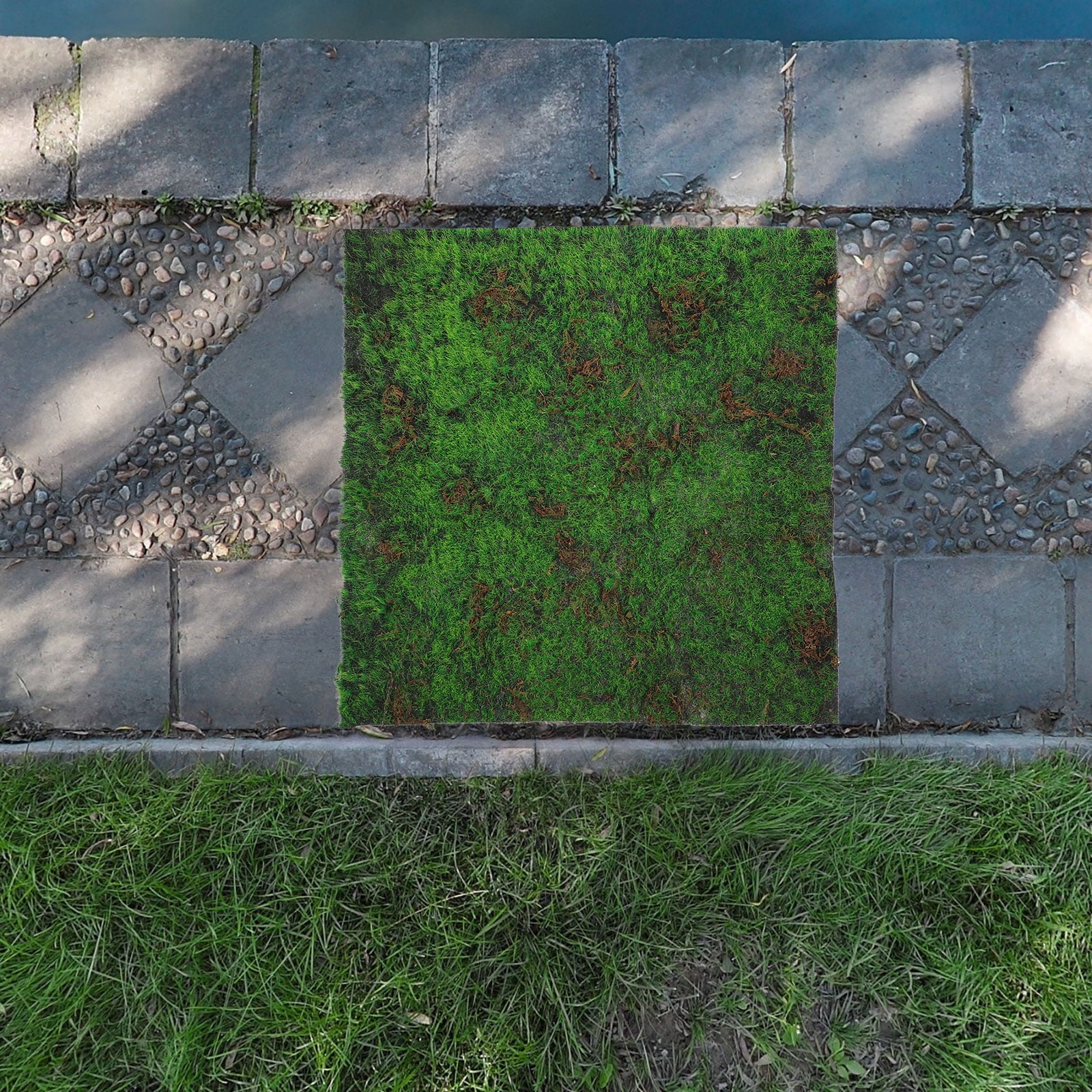 SOPOTUTU Artificial Moss Sheet Green Decorative Turf for Garden Micro Landscape