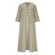 thumbnail image 3 of Vestido Largo de Manga Larga para las Mujeres Lino Suelto Bolsillo Cuarto Vestido de Manga, Vestido de Manga Larga de las Mujeres Desgaste Maxi Casual, 3 of 6