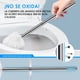 thumbnail image 4 of Juego de 2 Escobillas de Inodoro con Soporte y Mango Largo de Acero Inoxidable 304, Cepillo de Limpieza de Inodoro para Baño, Ergonómico, Elegante y Duradero (Negro), 4 of 7