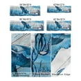 thumbnail image 3 of Kitchen Cafe Valance Curtain for Small Windows,Undersea World Blue Whale Seaweed Rod Pocket Short Valances Vintage Farm Wood Grain Window Treatment Panel for Living Room/Bedroom/Bathroom,42x12in, 3 of 9