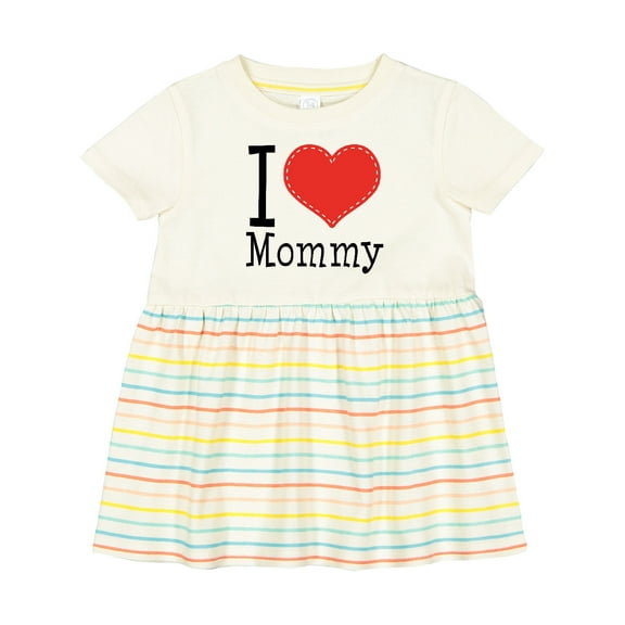Inktastic I Love Mommy Heart Girls Baby Dress