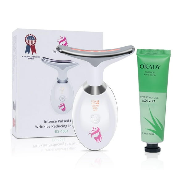 Red Light Therapy for Face, Facial Massager, Double Chin Reducer, Skin Tightening & Anti-Aging Face Lift Device, True Beauty Glow Facial Massager, 7-in-1 LED Facial Sculptor
