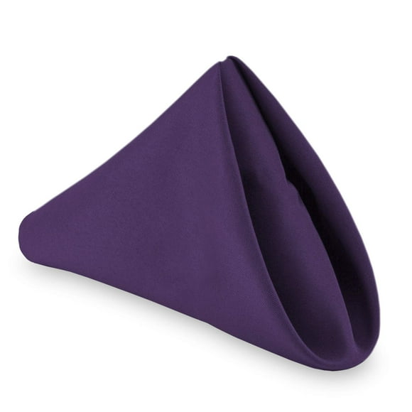 Lann'S Linens - 1 Docena De Servilletas De Tela De Gran Tamaño De 20.0 In - Tela De Poliéster Lavable A Máquina Para Restaurante/Boda/Hotel - Púrpura