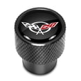 thumbnail image 2 of Chevrolet Corvette C5 Logo in Black on Black Aluminum Tire Valve Stem Caps, 2 of 5