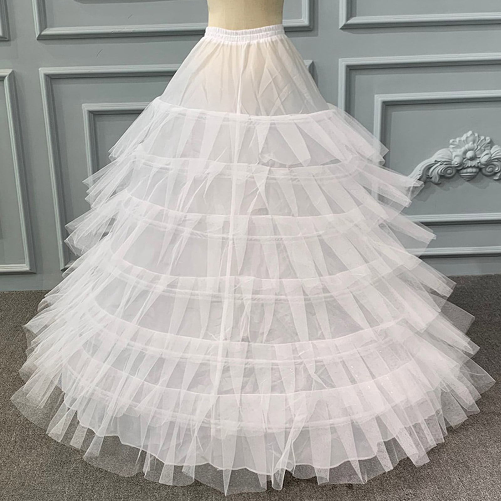 Amazon.com: PrettyFirst Petticoats for Women, 6 hoop Skirt Petticoat  Crinoline Underskirt Full Floor Length Slips for Wedding Ball Gown :  Clothing, Shoes & Jewelry