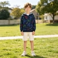 thumbnail image 2 of NLVRBC Toddler Boys Zip Up Dinosaur Hoodies Kids All-Over Print Jacket With Hood 4T, 2 of 6