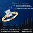 thumbnail image 2 of Gem Stone King 2.00 Ct IGI Certified Lab Grown Diamond Solitaire Engagement Ring for Women in Two Tone 14K Yellow and White Gold | E-F Color | VS1-VS2 Clarity | Size 9, 2 of 7