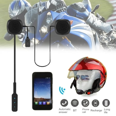 Motorcycle Helmet Wireless Headset Bluetooth Intercom Headset, Helmet Headphones, Speakers Hands free, Music Call (Best Snow Helmet Speakers)