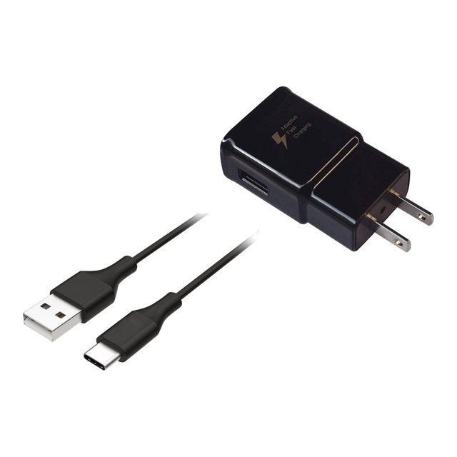 4XEM - Power adapter - 2 A - AFC (USB) - on cable: USB-C - black - North America