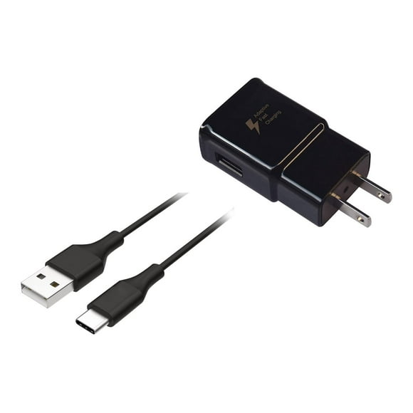 4XEM - Power adapter - 2 A - AFC (USB) - on cable: USB-C - black - North America
