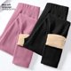 thumbnail image 4 of Pantalones de capa Base de terciopelo de cordero con forro polar grueso de cintura alta para mujer, pantalones cálidos de otoño e invierno, pantalones largos, ropa cómoda para el hogar, 4 of 5