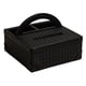 thumbnail image 2 of Caja de almacenamiento para toallas faciales, dispensador de servilletas, soporte para control remoto con asa, pañuelos Negro, 2 of 9