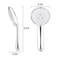 thumbnail image 4 of Handheld Shower Head 5 Spray Settings With Stainless Steel Hose Adjustable Bracket Set Polished Chrome Hand Showerhead Holder, 4 of 7