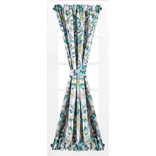 DriftAway Layla Style Américain Classique Isolant Thermique Doublé Rideau de Panneau de Porte Occultant Réglable Tieback