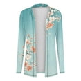 thumbnail image 3 of Sriper Womens Plus Size Vintage Floral Cardigan Duster Open Front Lightweight Knit Fall Outerwear Kimono Cover Up Elegant Layer SuéTer Para Mujer Multicolor 3X, 3 of 6