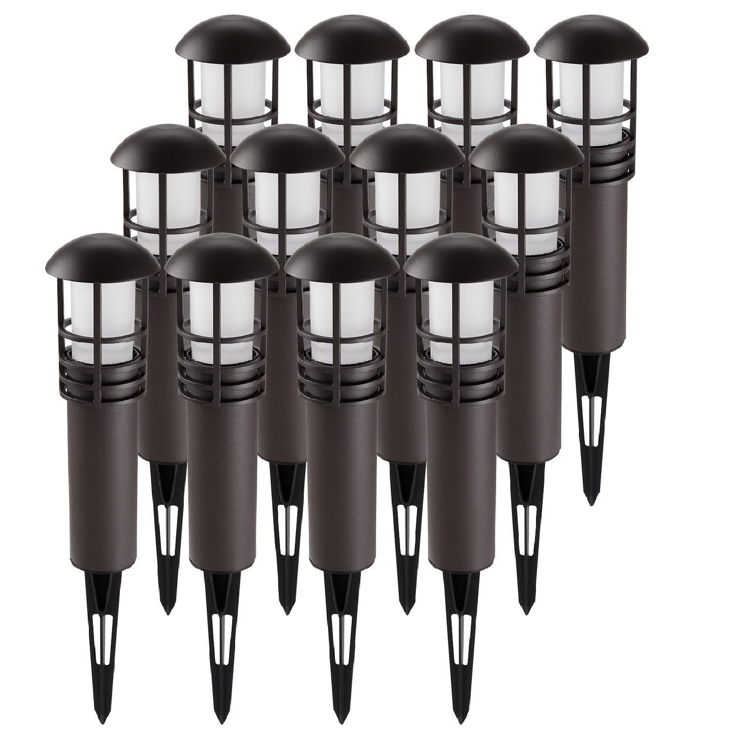 LEONLITE Outdoor Landscape Light for Yard, 4000K, Pack of 12