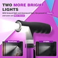 thumbnail image 2 of Bastón BeneCane de cuatro patas con dos luces LED, base grande, mango en T y ligero, ajustable, de cuatro puntas, resistente, para hombres y mujeres (morado), 2 of 5