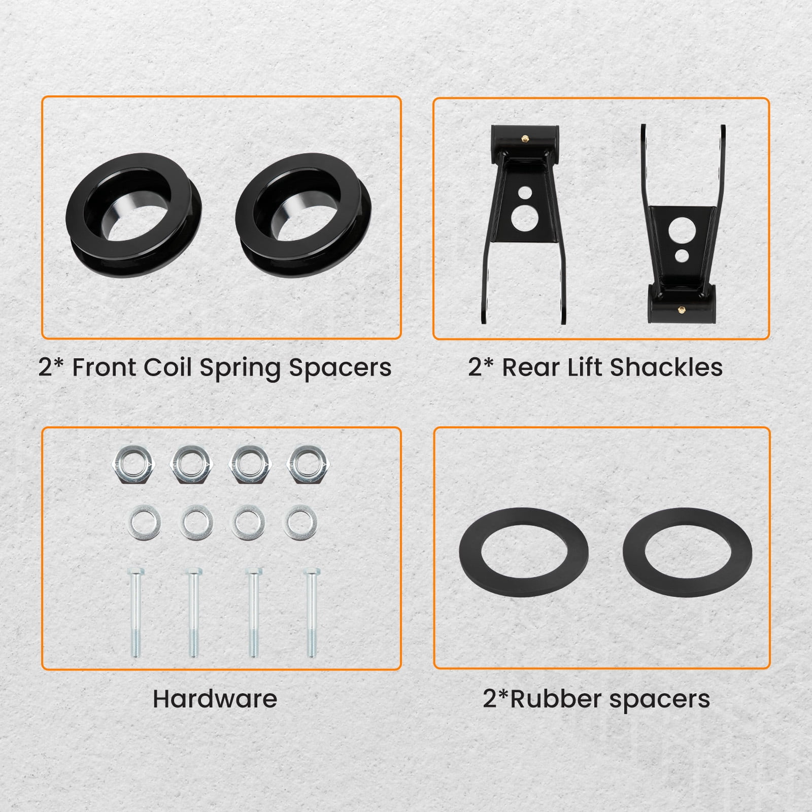 Maxpeedingrods 3" Front 2" Rear Leveling Lift Kit for Ford Ranger 4X4 2WD 1998-2011