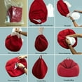 thumbnail image 4 of Waterproof Beanbag Cover without Filling Stuffed Animal Toy Storage Bag sofa Holder Sky Blue, 4 of 9