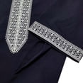 thumbnail image 4 of IWRICH Men's Embroidery Moroccan Thobe Men Mogadishu Djellaba Robe Jubba Prayer Kaftan Arabic Abaya 02-Navy S, 4 of 8