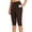 Brown, variant on Women's Knee Length Leggings High Waisted Yoga Workout Exercise Capris for Casual Summer with Pockets