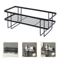thumbnail image 6 of HEMOTON  Wall Storage Shower Shelf Wall-mounted Organizer Toilet Washroom Black, 6 of 8