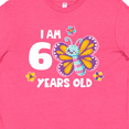 thumbnail image 4 of Inktastic I Am 6 Years Old Cute Smiling Butterfly with Flowers Youth T-Shirt, 4 of 5