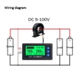 thumbnail image 3 of Battery Monitor Hall Tester DC 9~100v 100A ~400A Digital Voltmeter Ammeter Capacity Power Electricity AH Voltage Meter ,Safe and Easy, 3 of 6
