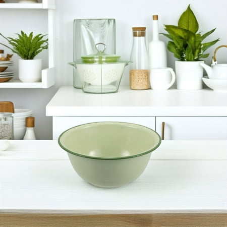 Raindrops HOMEMAXS 1 Set Household Enamel Bowl for Ramen and Soup Vintage Mixing Basin for Fruit Storage Deepened Enamelware Bowl 17.7cm Raindrops HOMEMAXS 1 Set Household Enamel Bowl for Ramen and Soup Vintage Mixing Basin for Fruit Storage Deepened Enamelware Bowl 17.7cm