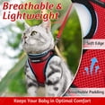 thumbnail image 4 of Set de arnés y correa para gatos Rabbitgoo Walking Escape Proof, rojo, 4 of 9