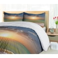 thumbnail image 5 of Ambesonne Seascape Duvet Cover Sets, Sandy Beach Waves Sunset, 2-Queen, Multicolor, 5 of 7