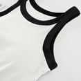thumbnail image 5 of Women's No Steel Ring Underwire Top with Chest Pad High Waist Short Camisole Tank Top for Women Comfortable Seamless Support Casual Summer | CSEONE,White XL, 5 of 8