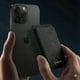 thumbnail image 3 of Cartera Wallet Alcantara Gamuza Suave Para Iphone Magsafe Gris Oscuro., 3 of 5