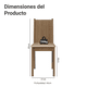 thumbnail image 4 of Kit de 6 sillas de Comedor Madesa, MDF/MDP, color Marrón Beige, 4 of 10