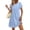 Sky Blue, variant on Womens Summer Casual Dresses 2026 Tulip Petal Short Sleeve Crew Neck Floral Print Dresses with Pockets 2XL